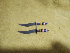 pugnali rari vintage anni 60 5" fatti a mano (manico acrilico) Made in Mexico - Foto 1 di 6