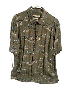 Batik Bay Button Down Short Sleeve Hawaiian Tropical Beach Shirt- Men’s XLT - Picture 1 of 5