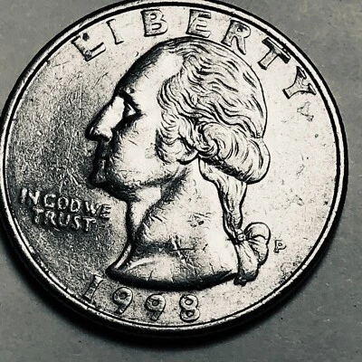 1998 P Washington quarter folder filler circulated - Image 1 of 3
