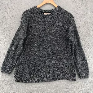 Maglione Philosophy Donna Grande Nero Bianco Maglia Maglione Elastico Marled Crew - Foto 1 di 9