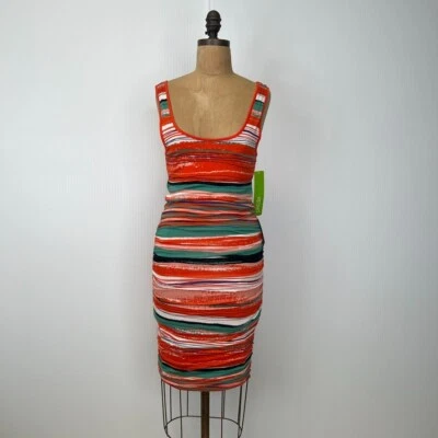 Felicity & Coco Dress Women Large Petite Mason Stretch Stripe Boho Party Core - Image 1 of 4