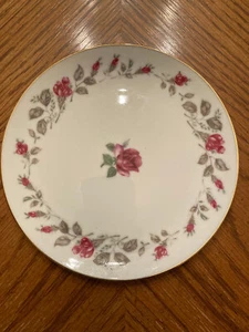 Made in Japan Moss Rose Diamond China Bread Plate Gold Trim - Picture 1 of 5