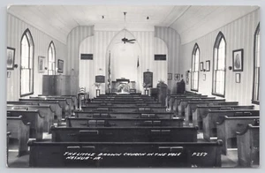 Nashua IA Iowa Interior Little Brown Church in the Vale RPPC Real Photo Postcard - Picture 1 of 2