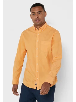 Camisa con botones GANT naranja papaya teñida ecológica para hombre 3007030 talla mediana Foto 1 de 1