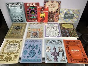 Lot de 13 livres Motifs, Art & Designs Of The World Art Déco Marocain Egyptien Japon