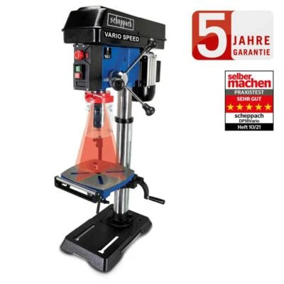 Scheppach Tischbohrmaschine DP18Vario Säulenbohrmaschine 550W Standbohrmaschine - Bild 1 von 4