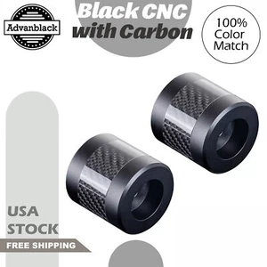 Barra deslizante Advanblack ProTek mecanizada negra CNC de aluminio con incrustación de fibra de carbono - Imagen 1 de 8