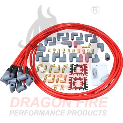 Nuevo juego de cables de enchufe de 8,5 mm de bajo ohmio cortado para todos los vehículos Chevy Dodge Ford V8 Foto 1 de 4