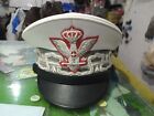 WW2 ITALIAN FASCIST GENERALS PEAKED CAP, SUMMER TYPE WITH WHITE TOP AND GREEN/GR