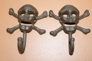 Totenkopf Crossbones Designs Haken für die Wand, Mäntel Caps Jacken, 6 Zoll, H-66 - Bild 1 von 11
