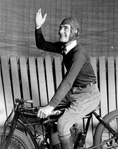 1927 John Gilbert on Motor Cycle in TWELVE MILES OUT Movie Photo (170-h) - Bild 1 von 1