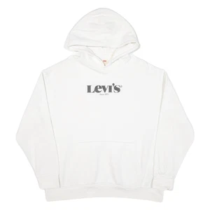 LEVI'S Relaxed Fit Womens White Hoodie XL - Picture 1 of 6