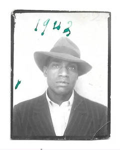 Identified African American Man Cheyenne Wyoming Vintage Snapshot Photo - Picture 1 of 1