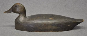 VINTAGE magnumgroße schwarze Ente Ente Lockvogel MI GEMISCHTE LACKIERUNG UM 1930 hohl - Bild 1 von 9