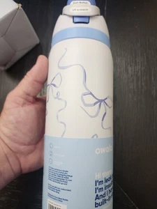 Owala Tied And True Blue Bows 32 Oz Freesip UO Awesome Item New!! - Picture 1 of 5