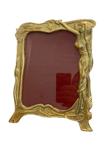 French Gold Plated 24K Art Nouveau Style Picture Frame European Mythology - Picture 1 of 6