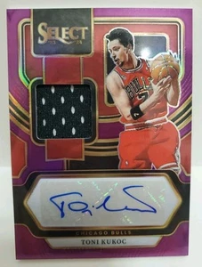 2023-24 Select Basketball Tony Kukoc Patch Auto #/99 Purple Game Worn Bulls - Picture 1 of 13