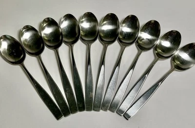 The Cellar-Stainless Steel-Soup Spoons -Flatware - Set of 10 Modern Design - Image 1 of 4