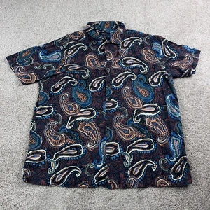 Roark Hemd Herren XXL 2XL blau rot Paisley Knopfleiste Hawaii Outdoor leicht - Bild 1 von 10
