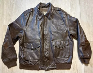 VTG San Diego Leather A2 US Air Force Goatskin Made in USA Men’s M Bomber Jacket - Picture 1 of 17