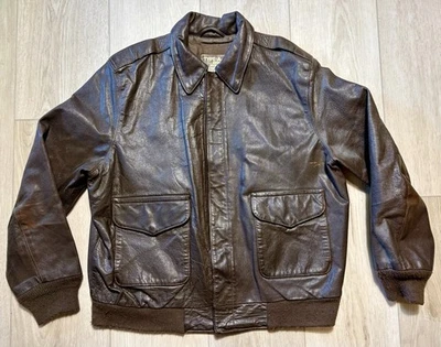 VTG San Diego Leather A2 US Air Force Goatskin Made in USA Men’s M Bomber Jacket - Image 1 of 4