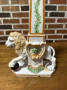 Vintage Italian Ceramic Lion Obelisk Figurine Meiselman Imports 25” Tall READ - Picture 1 of 24