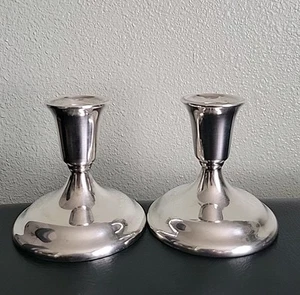 Set of (2) International Silver Co. Candle Stick Holders,4" Tall - Picture 1 of 10