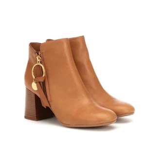 Botines para mujer See By Chloe Louise tacón alto de cuero marrón talla 36 NUEVOS $445 - Imagen 1 de 6