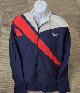 Reebok Jacket Mens 2XL Full Zip Windbreaker Mesh Lined 3RSMJ1664 - Picture 1 of 13