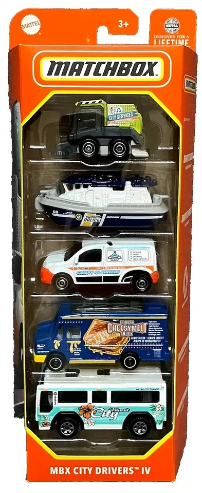 Matchbox MBX City Drivers IV (Confezione da 5 pezzi) - Immagine 1 di 2