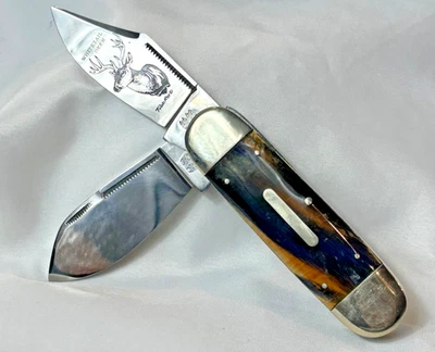 Cuchillo punta de elefante marca Bulldog Todd Reed cola blanca ciervo 2 hojas plegables Foto 1 de 4