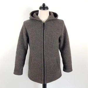 Mufflon Jacke Herren S Grau Wolle Kapuzenjacke Zip Hoodie Strickjacke - Bild 1 von 10