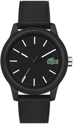 Lacoste Unisex L.12.12. 2010986 TR90 Black Silicone Strap Watch 42mm - Image 1 of 4