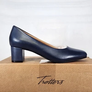 Size 6.5 - Trotters Daria - Navy Leather - Picture 1 of 8