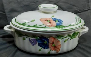 Villeroy & Boch AMAPOLA OVAL überzogene Auflauf Blumenofen zu Tisch 3 Qt. - Bild 1 von 8