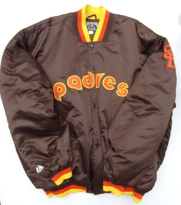 Vintage San Diego Padres HUGE Majestic Cooperstown Collection 4XL Jacket - Picture 1 of 9