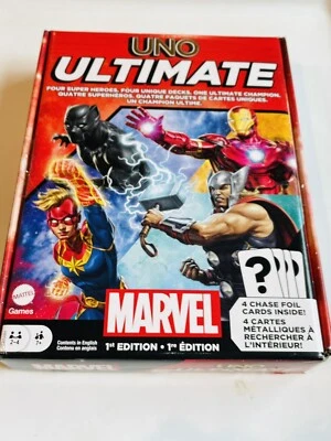 Sealed 2022 UNO Ultimate MARVEL GAME 1st Edition 4 Chase Foil - Image 1 of 4