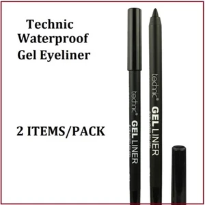 2 x Gel Eyeliner Impermeabile Technic Precisione Effetto Intensamente Definito - Nero - Foto 1 di 2