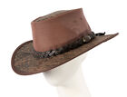 Jacaru Kangaroo Leather Australian Outback Cooler Hat Made In Australia