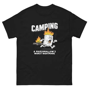 Camiseta Camping A Marshmellow's Worst, Camiseta Camping Divertida, S'mores - Imagen 1 de 15