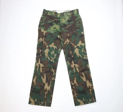 Vintage 80s Bass Pro Shops Mens 34x32 Camouflage Wide Leg Field Brush Pants USA - Image 1 of 4