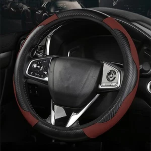 Carbon Fiber Steering Wheel Cover for Chevrolet - Breathable & Anti-Slip Wrap US - Picture 1 of 11