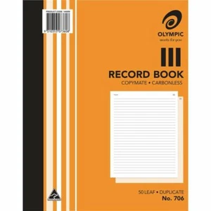 Olympic No.706 Record Book Copymare Carbonless 50 Leaf Duplicate - Picture 1 of 2