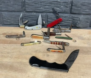 Lot Of 12 Pocket Knives - Some Broken, Barlow, Swiss Knives See Pics - Picture 1 of 12
