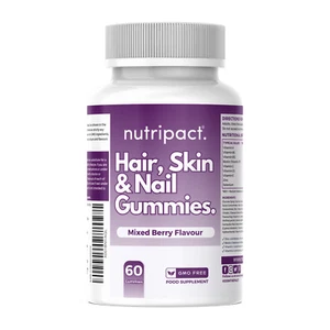 Hair Skin & Nails Gummies - Biotin Hair Growth with Zinc & Selenium - Berry - Picture 1 of 6