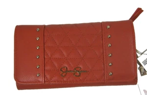 Jessica Simpson Women's Lily Trifold Wallet JS14591 Burnt Sienna NWT - Picture 1 of 6
