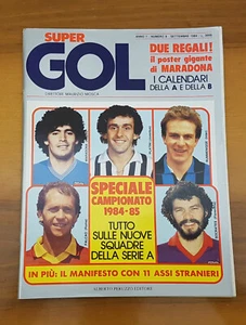 Fußball SUPER GOL Nr. 8 / 1984 mit Riesenposter von MARADONA cm. 84 x 54 (selten) - Bild 1 von 5