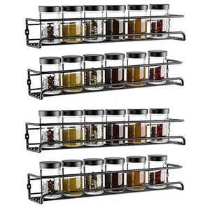 4 Set Gewürzregal Gewürzgläser Gewürzständer Gewürzstreuer Küche Wandregal - Bild 1 von 8