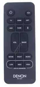 Original Original Denon Fernbedienung RC-1251 für Soundbar DHT-S217 / DHT-S218 - Bild 1 von 1
