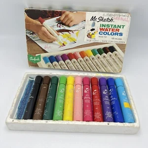 Vintage Mr. Sketch Instant Water Color Markers, Unscented, By Sanford As Is - Picture 1 of 9